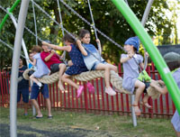 Steel playground swings HAGS